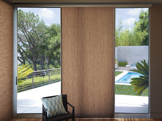 Applause® Vertiglide™ Honeycomb Shade on Sliding Door